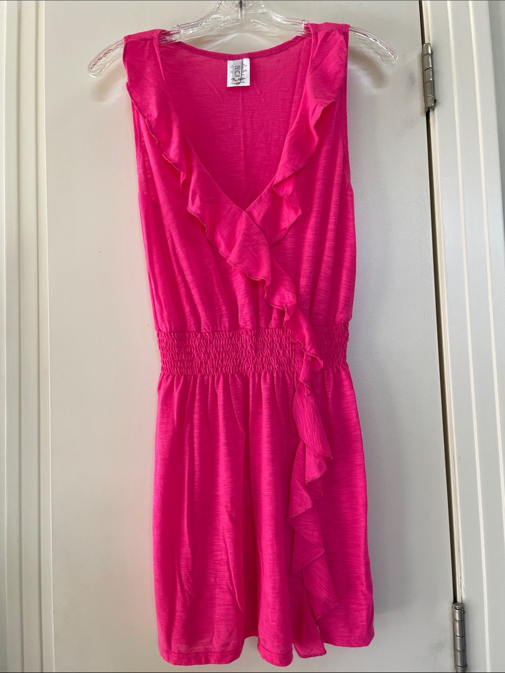 Hot Pink Ruffle Swimsuit Coverup